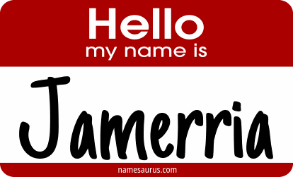 Hello my name is Jamerria png download