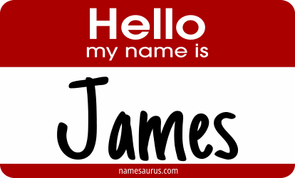 Hello my name is James png download