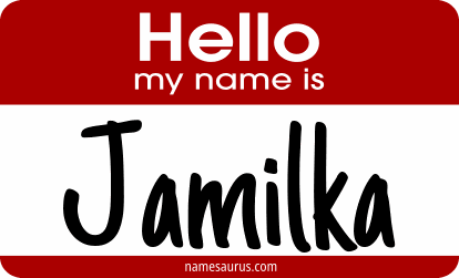 Hello my name is Jamilka png download
