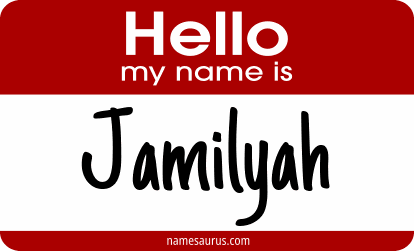 Hello my name is Jamilyah png download