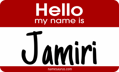 Hello my name is Jamiri png download