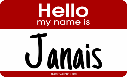 Hello my name is Janais png download
