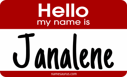 Hello my name is Janalene png download