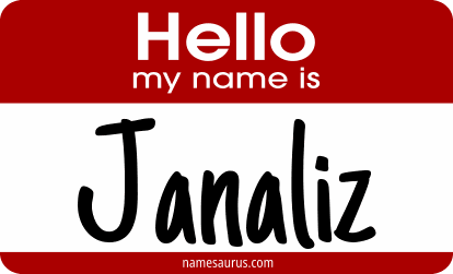 Hello my name is Janaliz png download