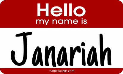 Hello my name is Janariah png download
