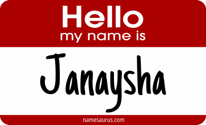 Hello my name is Janaysha png download