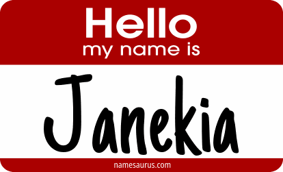 Hello my name is Janekia png download