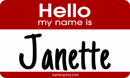 Hello my name is Janette png download