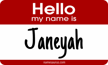 Hello my name is Janeyah png download