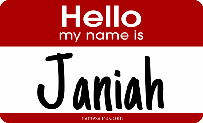 Hello my name is Janiah png download