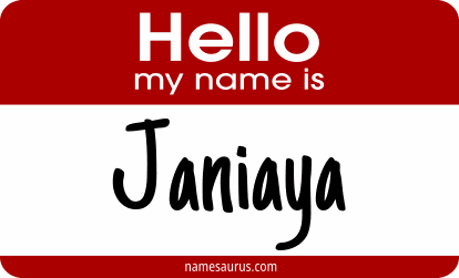Hello my name is Janiaya png download