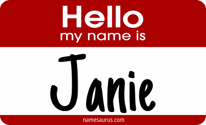 Hello my name is Janie png download