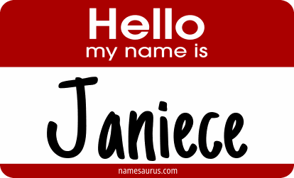 Hello my name is Janiece png download