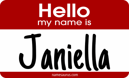 Hello my name is Janiella png download