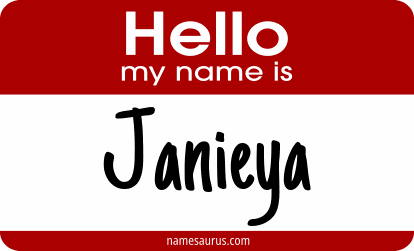 Hello my name is Janieya png download