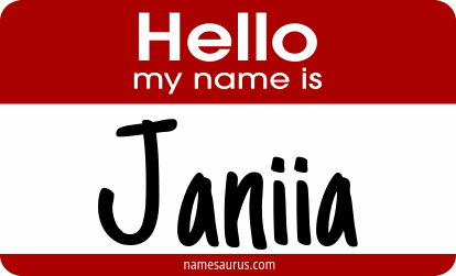 Hello my name is Janiia png download