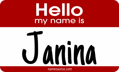 Hello my name is Janina png download