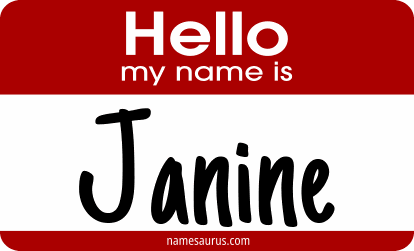 Hello my name is Janine png download