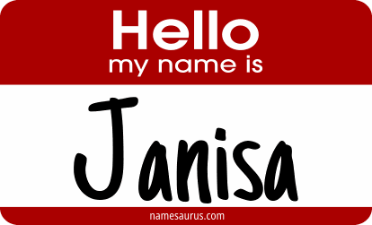 Hello my name is Janisa png download