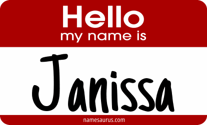 Hello my name is Janissa png download