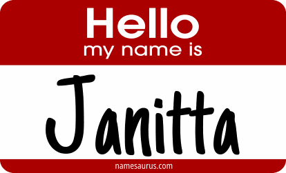 Hello my name is Janitta png download