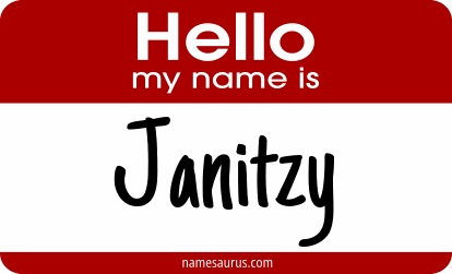 Hello my name is Janitzy png download