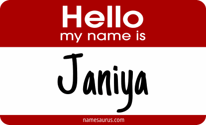 Hello my name is Janiya png download