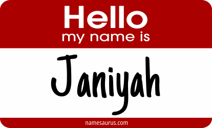Hello my name is Janiyah png download