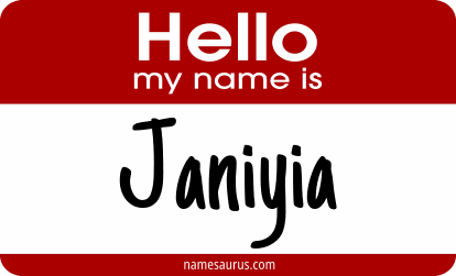 Hello my name is Janiyia png download