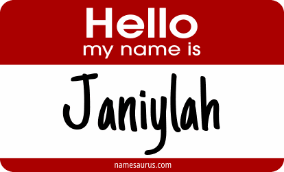Hello my name is Janiylah png download