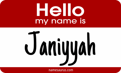 Hello my name is Janiyyah png download