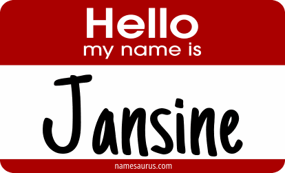 Hello my name is Jansine png download