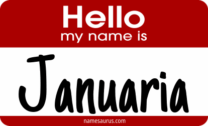 Hello my name is Januaria png download