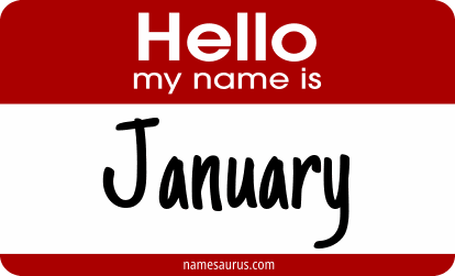Hello my name is January png download