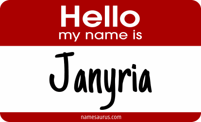 Hello my name is Janyria png download