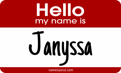 Hello my name is Janyssa png download