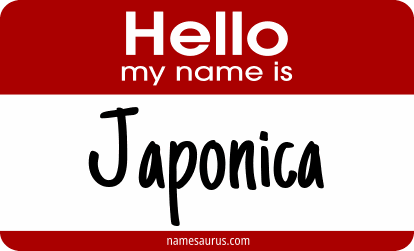 Hello my name is Japonica png download