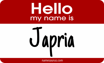 Hello my name is Japria png download
