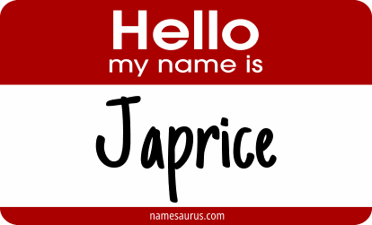 Hello my name is Japrice png download