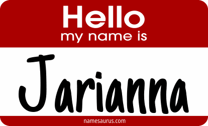 Hello my name is Jarianna png download