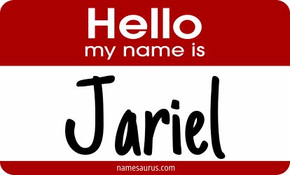 Hello my name is Jariel png download
