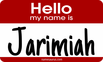 Hello my name is Jarimiah png download