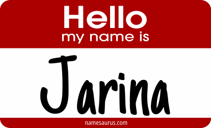 Hello my name is Jarina png download