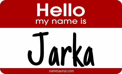 Hello my name is Jarka png download