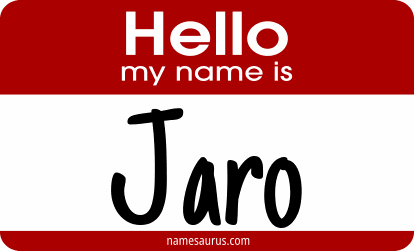 Hello my name is Jaro png download