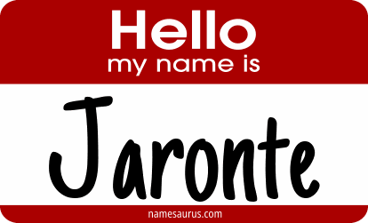 Hello my name is Jaronte png download