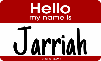 Hello my name is Jarriah png download