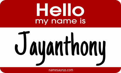 Hello my name is Jayanthony png download