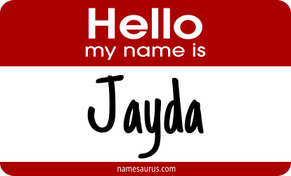 Hello my name is Jayda png download