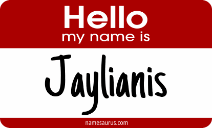 Hello my name is Jaylianis png download